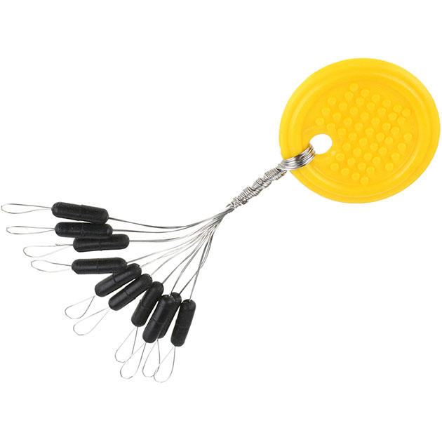 Стопоры резиновые Mikado чёрные TROUT CAMPIONE ATC-S01 L ( 10 шт.)